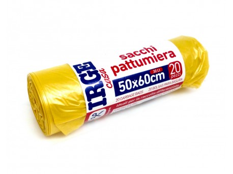 Irge sacchi rifiuti 50x60 colorati 20pz