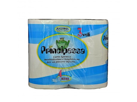 Principessa carta igienica 3 veli compatta 4pz