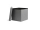 Pouf in tessuto grigio