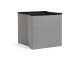 Pouf in tessuto grigio