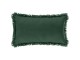 Cuscino rettangolare con frangia verde