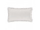 Cuscino rettangolare con frangia bianco