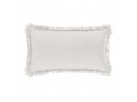 Cuscino rettangolare con frangia bianco