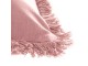 Cuscino rettangolare con frangia rosa