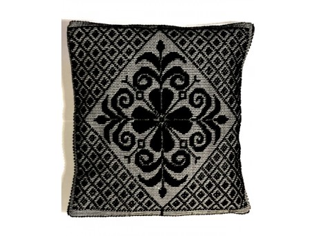 Copri cuscino sardo 45x45 cm nero