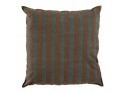 2PZ Fodere per cuscino in cotone BAYADÈRE - Blu petrolio e terracotta - 50 x 50 cm 