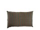 2PZ Fodera per cuscino in cotone BAYADÈRE - Blu petrolio e terracotta - 80 x 50 cm