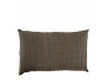 2PZ Fodera per cuscino in cotone BAYADÈRE - Blu petrolio e terracotta - 80 x 50 cm