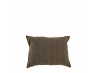 2PZ Fodere per cuscino in cotone BAYADÈRE - Blu petrolio e terracotta - 40 x 30 cm