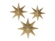 Set di 3 stelle in metallo finitura ottone