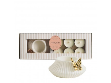 Cofanetto portacandela Farfalla e 6 candele profumate - Marquise