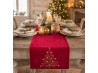 Runner Diamond albero con ricami rosso 160×40 cm